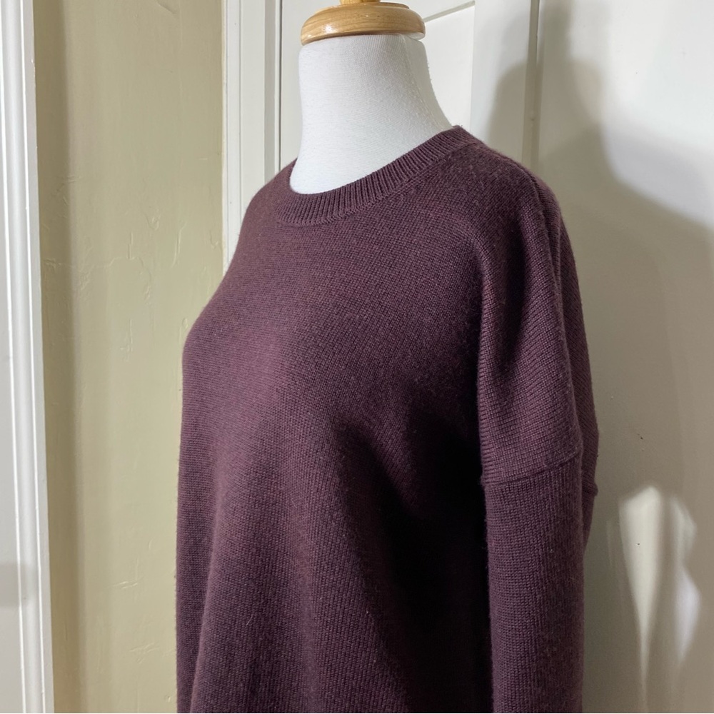 Eileen Fisher Crewneck 100% Merino Regenerative Wool Tunic Pullover Sweater M - Picture 6 of 14